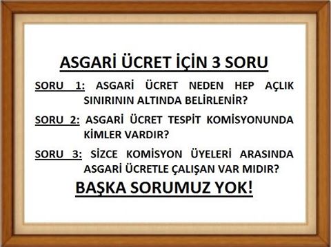 BAĞIMSIZ YAPI-İMAR SEN: 1.603 TL’LİK ASGARİ ÜCRET, YİNE AÇLIK SINIRINI