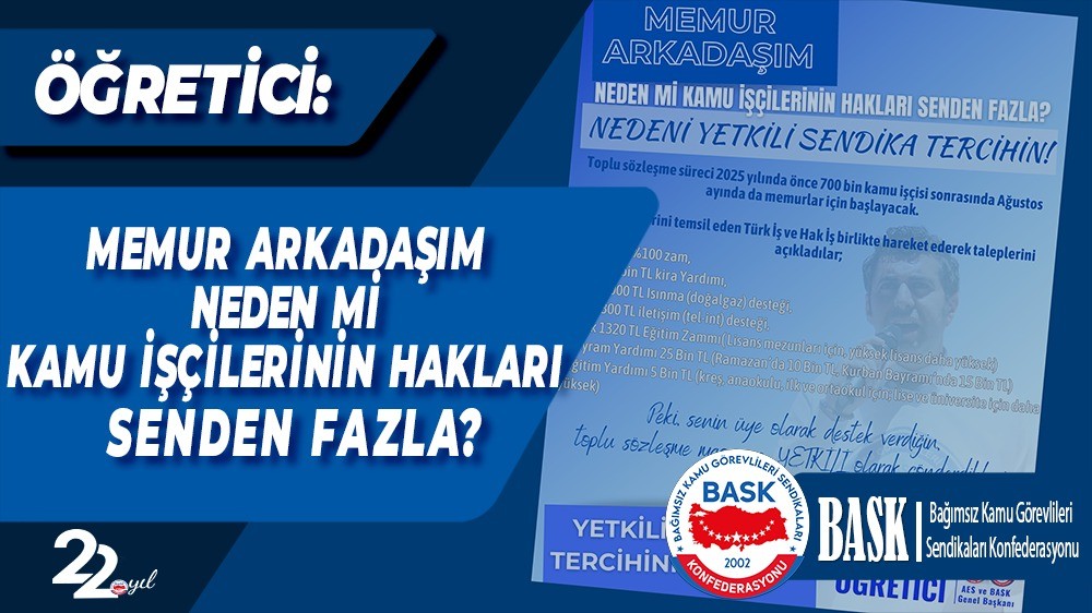 ÖĞRETİCİ: MEMUR ARKADAŞIM NEDEN Mİ KAMU İŞÇİLERİNİN HAKLARI SENDEN FAZLA?