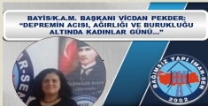 DEPREMİN ACISI, AĞIRLIĞI VE BURUKLUĞU ALTINDA KADINLAR GÜNÜ…