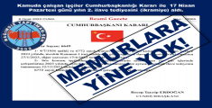 MEMURLARA YİNE İKRAMİYE YOK.